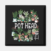 Plant liefhebber en tuinman_ Pot Head succulent Sh Magneet (Voorkant)