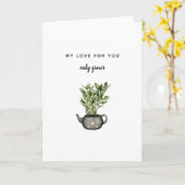 plant liefhebber Love Grows jubileum valentijn sch Kaart (Gele Bloem)