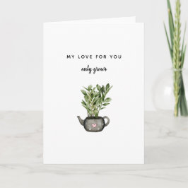 plant liefhebber Love Grows jubileum valentijn sch Kaart