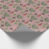 Plant Liefhebber Roze Aloë Vera Succulenten Cactus Cadeaupapier (Hoek)