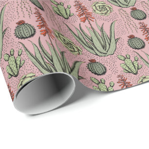 Plant Liefhebber Roze Aloë Vera Succulenten Cactus Cadeaupapier