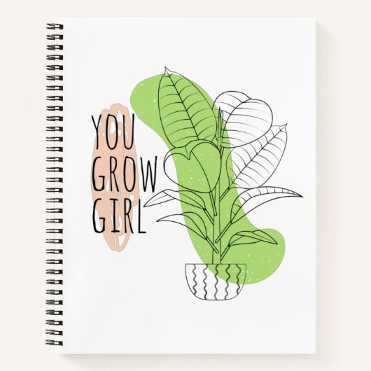 Plant liefhebber You Grow Girl Quote Notitieboek (Voorkant)