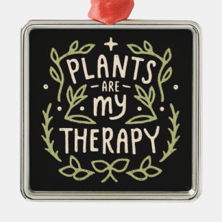 Plant liefhebbers botanicus boho retro zwart en gr metalen ornament