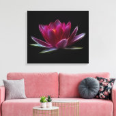 Plant Lotus Flower Water Canvas Afdruk (Insitu (Woonkamer))