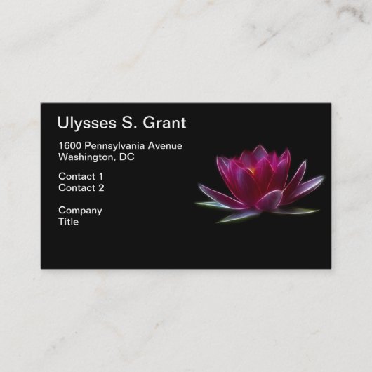 Plant Lotus Flower Water Visitekaartje (Voorkant)