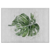 Plant Lover Abstract Monstera Leaf Snijplank (Voorkant)