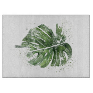 Plant Lover Abstract Monstera Leaf Snijplank