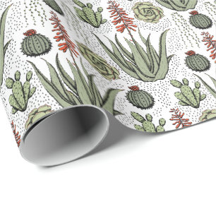 Plant Lover Aloë Vera Succulenten Cactus Natuur Cadeaupapier