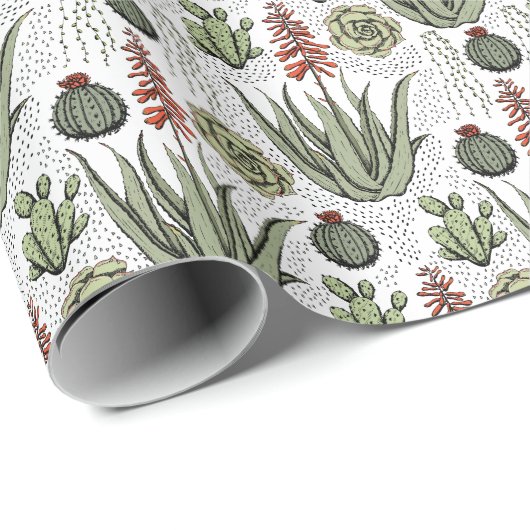 Plant Lover Aloë Vera Succulenten Cactus Natuur Cadeaupapier (Rol Hoek)