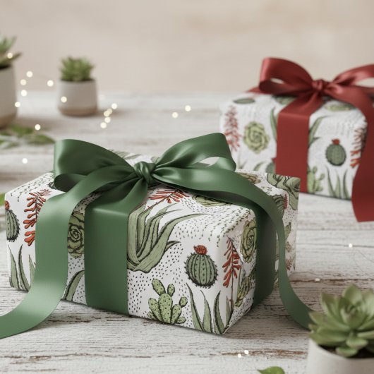 Plant Lover Aloë Vera Succulenten Cactus Natuur Cadeaupapier