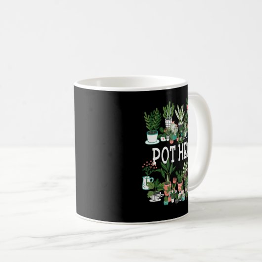 Plant Lover and Gardener Pot Head Succulent Koffiemok (Voorkant rechts)