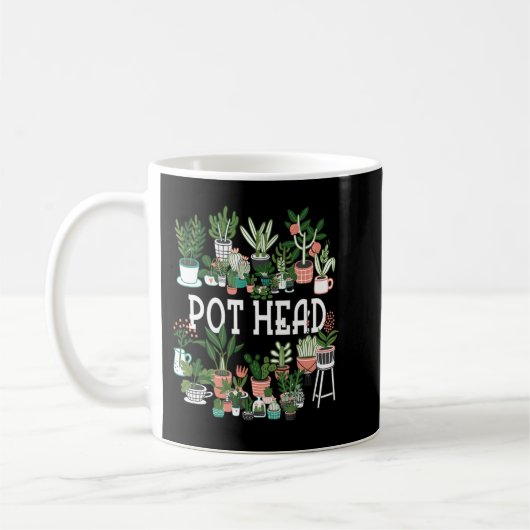 Plant Lover and Gardener Pot Head Succulent Koffiemok (Links)