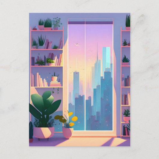 Plant Lover Appartement, Postcrossing Briefkaart (Voorkant)