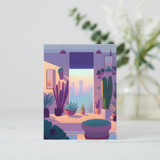 Plant Lover Appartement, Postcrossing Briefkaart (Staand voorkant)