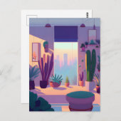 Plant Lover Appartement, Postcrossing Briefkaart (Voorkant / Achterkant)