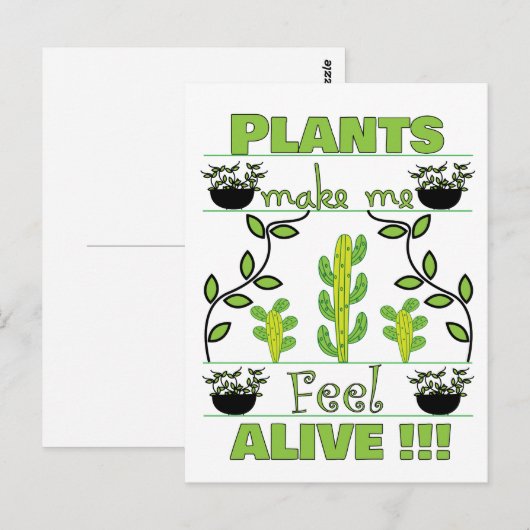 Plant Lover Briefkaart (Voorkant / Achterkant)