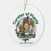 Plant Lover Curator of Plants Gardening Christmas Keramisch Ornament (Links)