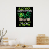 Plant Lover Florist Gift Women Gardening Plants Poster (Keuken)