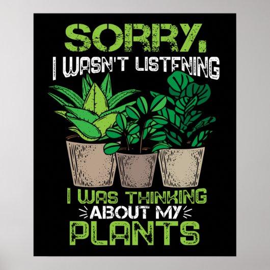 Plant Lover Florist Gift Women Gardening Plants Poster (Voorkant)