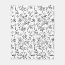 Plant Lover Gift Blanket gepersonaliseerd Fleece Deken