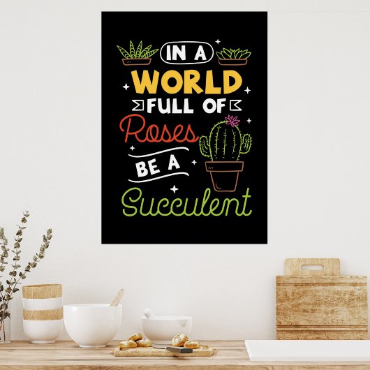Plant Lover is een succes Poster (Keuken)