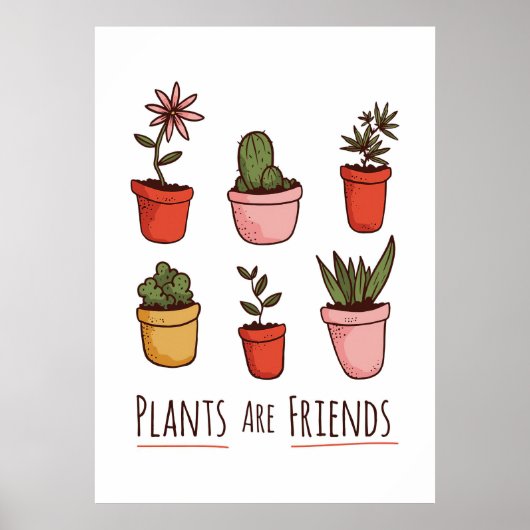 Plant Lover Planten zijn vrienden Poster (Voorkant)