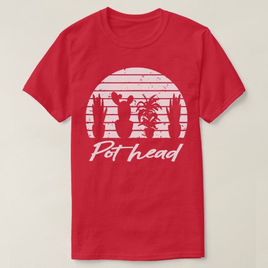 Plant Lover Pot Head Gardening T-shirt (Design voorkant)