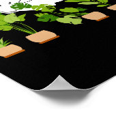 Plant Lover Schattige Halloween Ghost Gift Poster (Hoek)