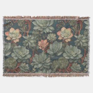 Plant Lover Succulenten Patroon Deken