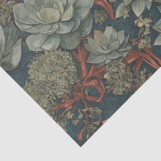 Plant Lover Succulenten Patroon Tissuepapier (Detail)