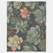 Plant Lover Succulents Tuinpatroon Fleece Deken (Voorkant)