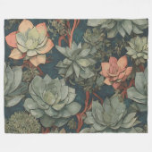 Plant Lover Succulents Tuinpatroon Fleece Deken (Voorkant (Horizontaal))