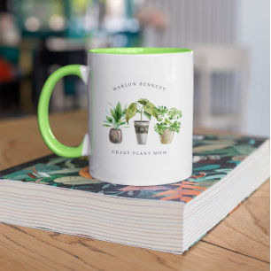 Plant Lover Waterverf Potten Planten   Monogram Mok