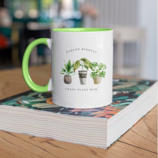 Plant Lover Waterverf Potten Planten | Monogram Mok