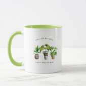 Plant Lover Waterverf Potten Planten | Monogram Mok (Links)