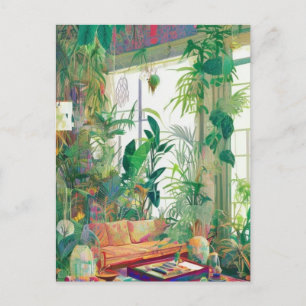 Plant Lovers Boho Living Room Briefkaart