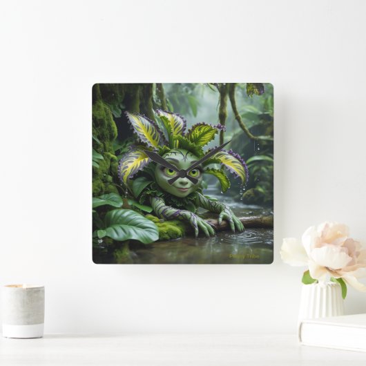 Plant Lover's Clock Vierkante Klok (Huis)