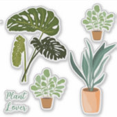 Plant Lovers Collectie © by Cathy Thompson Sticker (Voorkant)