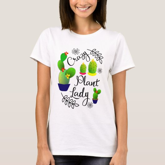 Plant Lovers Fun Cactus Succulent T-shirt (Voorkant)