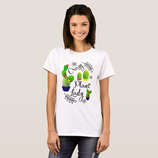 Plant Lovers Fun Cactus Succulent T-shirt (Voorkant volledig)
