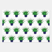 Plant Lovers Hand Drawn Cacti and Succulents Inpakpapier Vel (Voorkant 2)
