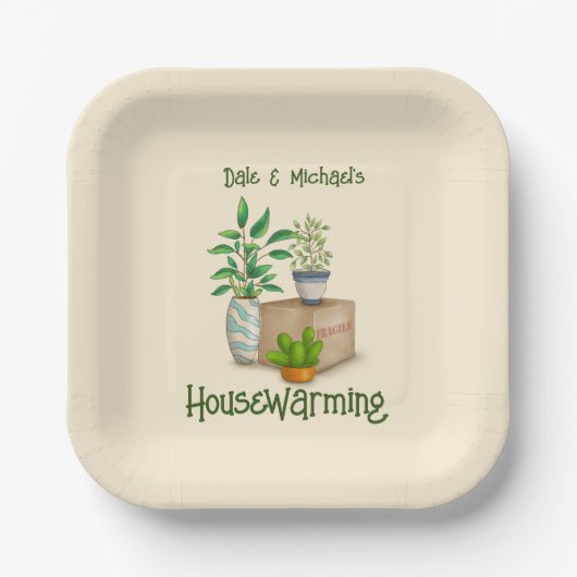 Plant Lovers Housewarming Papier Bord (Voorkant)