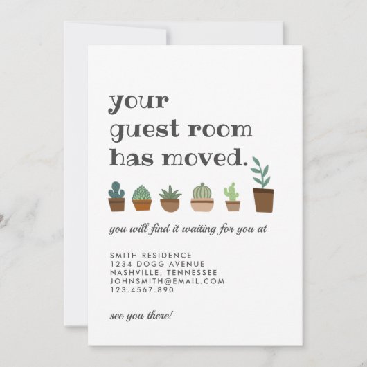 Plant lovers Moving Announding Kaart (Voorkant)