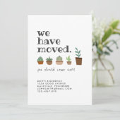 Plant lovers Moving Announding Kaart (Staand voorkant)