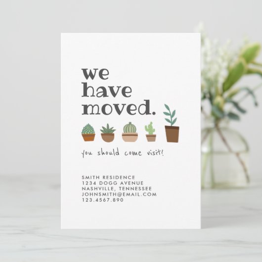 Plant lovers Moving Announding Kaart (Staand voorkant)