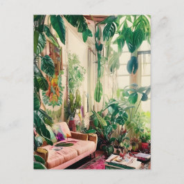 Plant Lovers Paradise Living Room Briefkaart