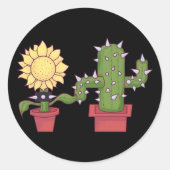 Plant Lovers Ronde Sticker (Voorkant)