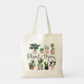 Plant Mam Fun & Cute Waterverf Potlood Planten Tote Bag (Achterkant)