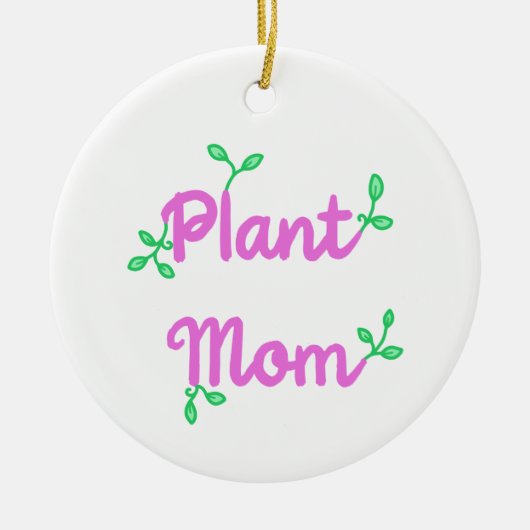 Plant Mam Kerstversiering Keramisch Ornament (Voorkant)