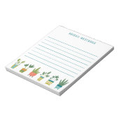 Plant Mam Potted Planten Persoonlijke naam Notitieblok (Linkerzijde)